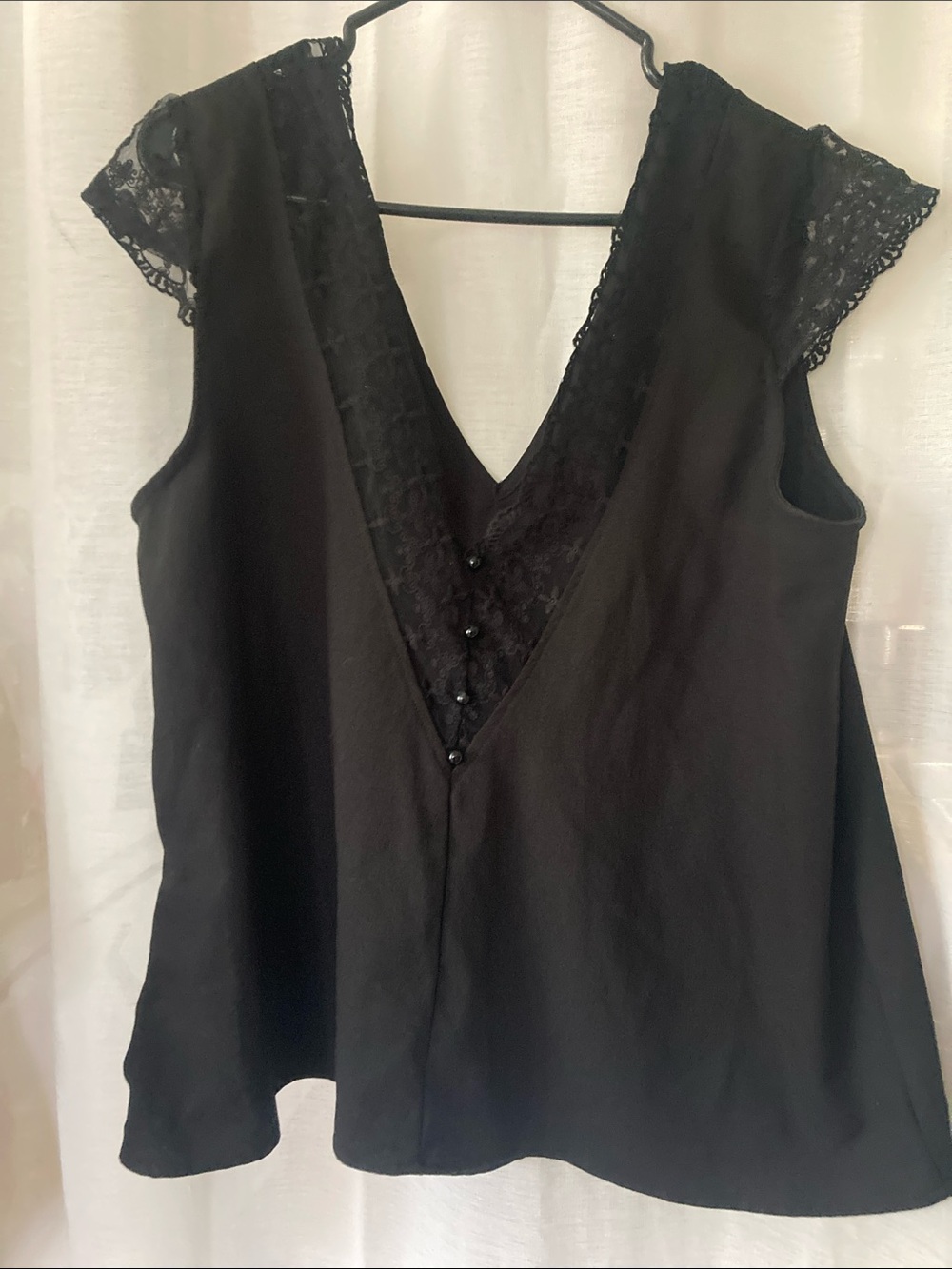 Women’s Black Lace-Trim V-Neck Camisole